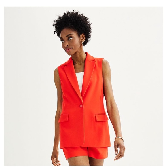 Nine West Jackets & Blazers - NWT Women’s Nine West Single Button Cosmic Lava Vest (XXL)
